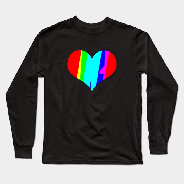 colorful heart Long Sleeve T-Shirt by rickylabellevie